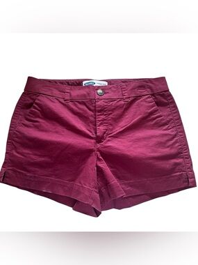 Relaxed Mid-Rise Everyday Shorts - 3 inch inseam Burgandy Sz 6